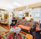 The fully decorated living space. The fully decorated living space.